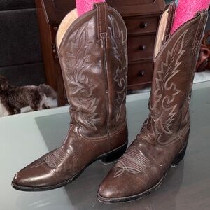 Dan Post Men’s Milwaukee Leather Cowboy Boots - Antique Tan Size 10.5